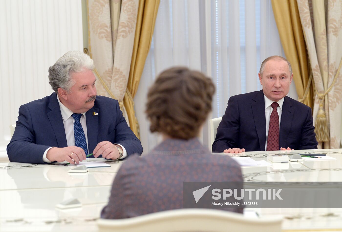 President Vladimir Putin meets with presidential nominees