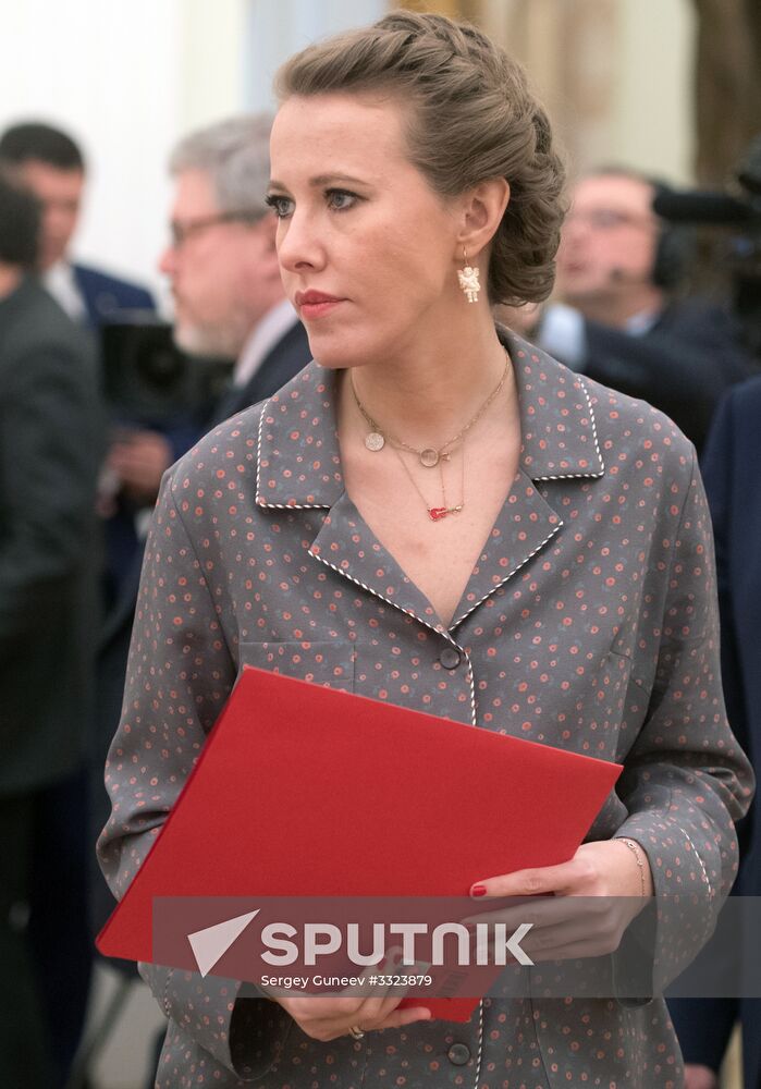 President Vladimir Putin meets with presidential nominees