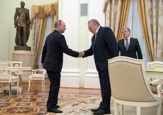 President Vladimir Putin meets with presidential nominees