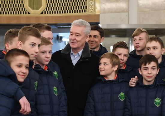 Opening of southern entrance hall of Sportivnaya metro station