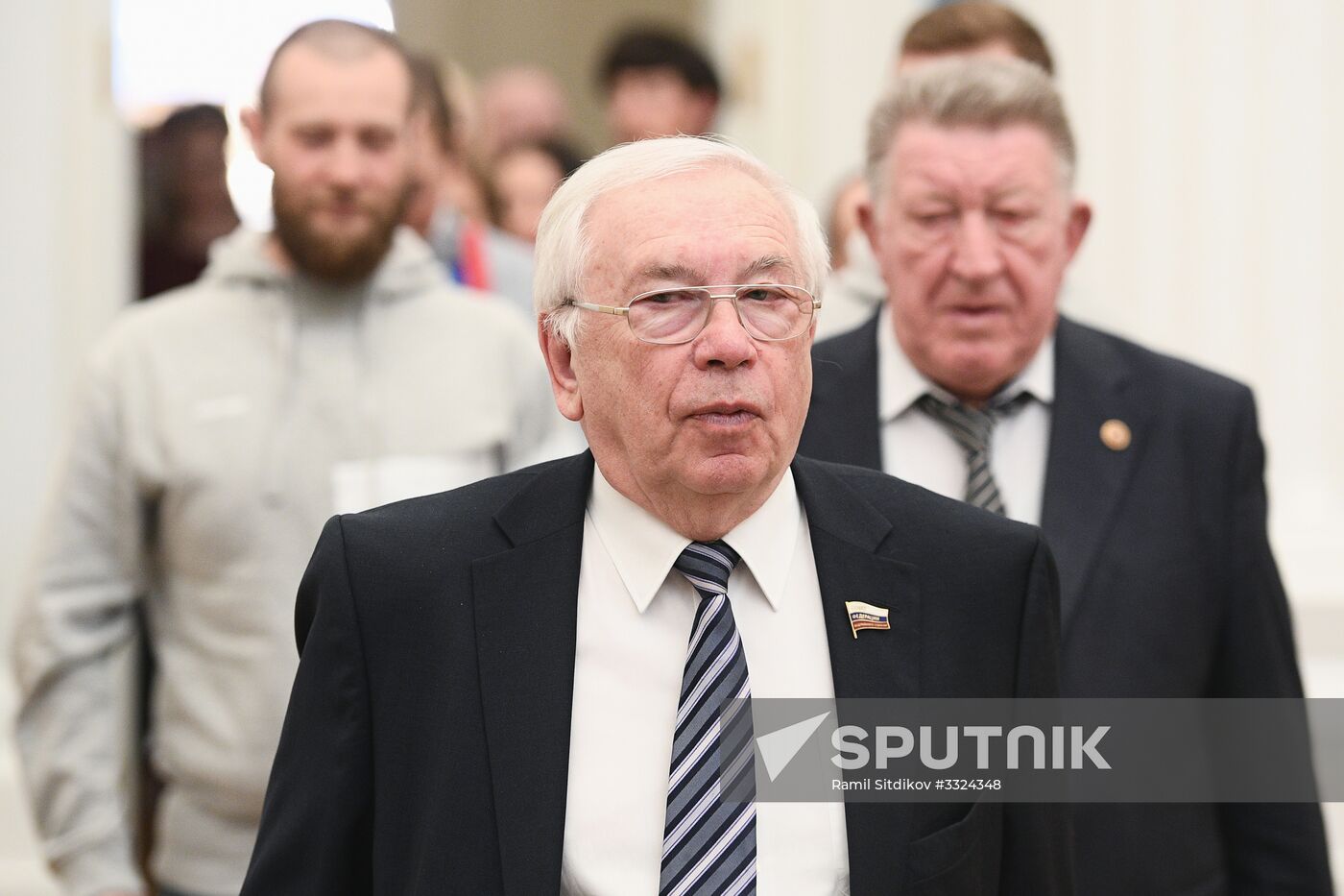 Russian President Vladimir Putin meets with Russian athletes - winners and medalists of 12th Paralympic Winter Games