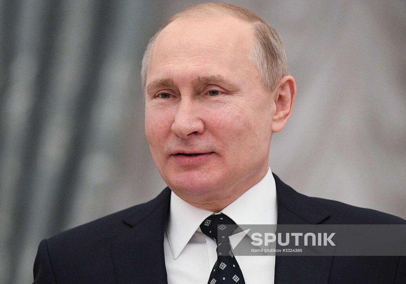 Russian President Vladimir Putin meets with Russian athletes - winners and medalists of 12th Paralympic Winter Games