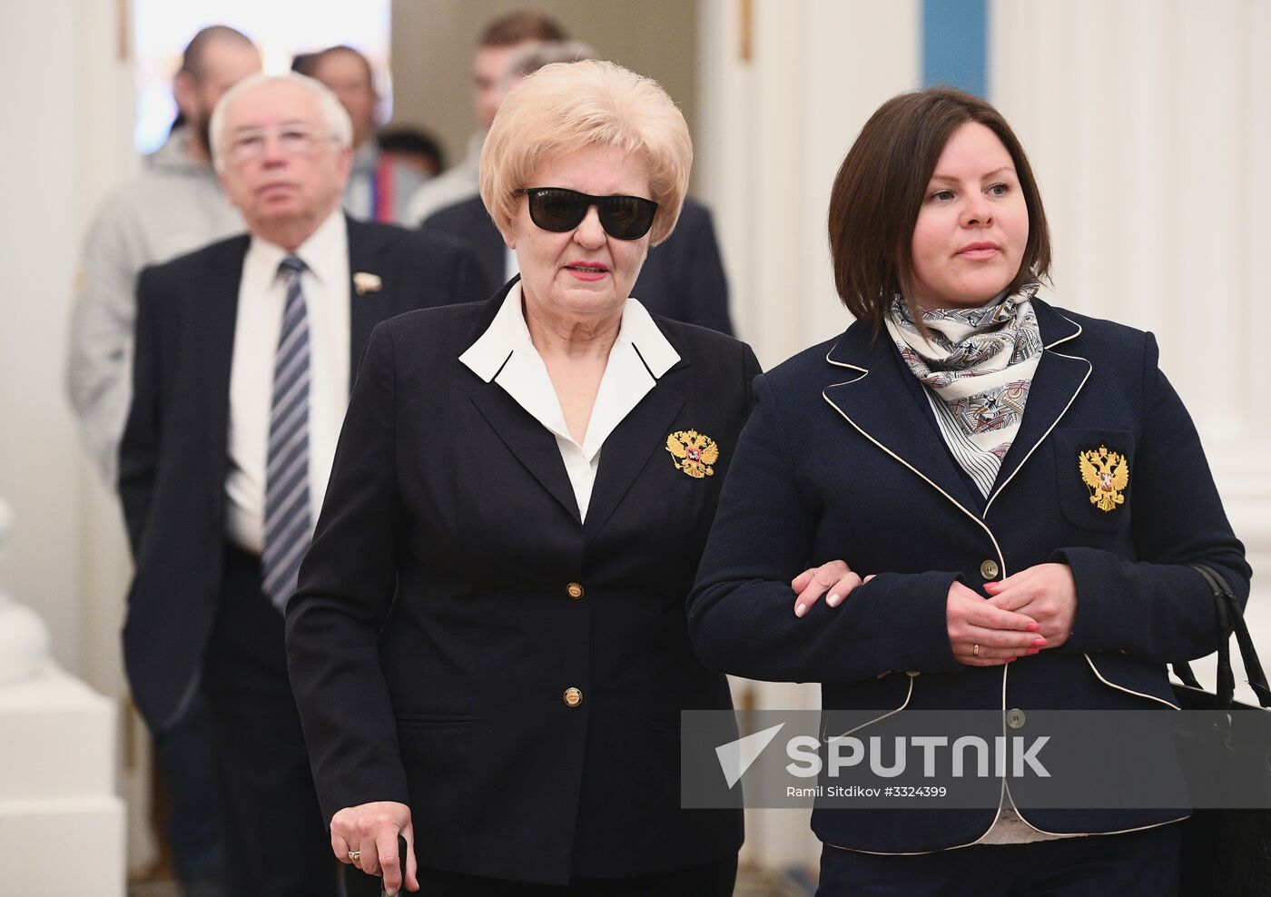 Russian President Vladimir Putin meets with Russian athletes - winners and medalists of 12th Paralympic Winter Games