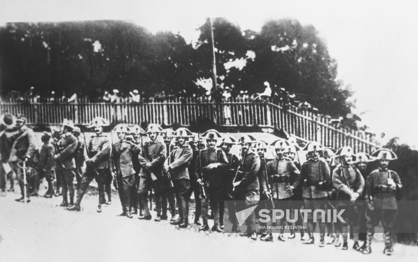 Italian troops at parade in Vladivostok