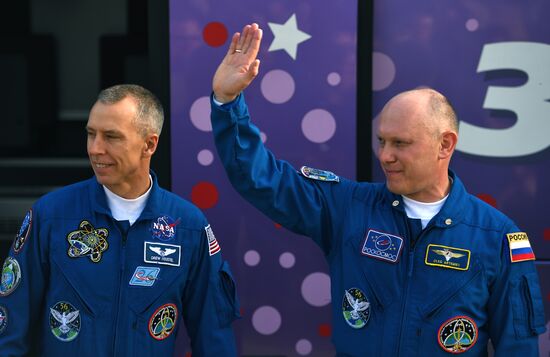 Launch of Soyuz-FG carrier rocket with Soyuz MS-08 spacecraft from Baikonur Space Center