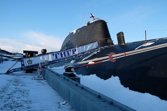 Northern Fleet submarines at Gadzhiyevo naval base in the Murmansk Region