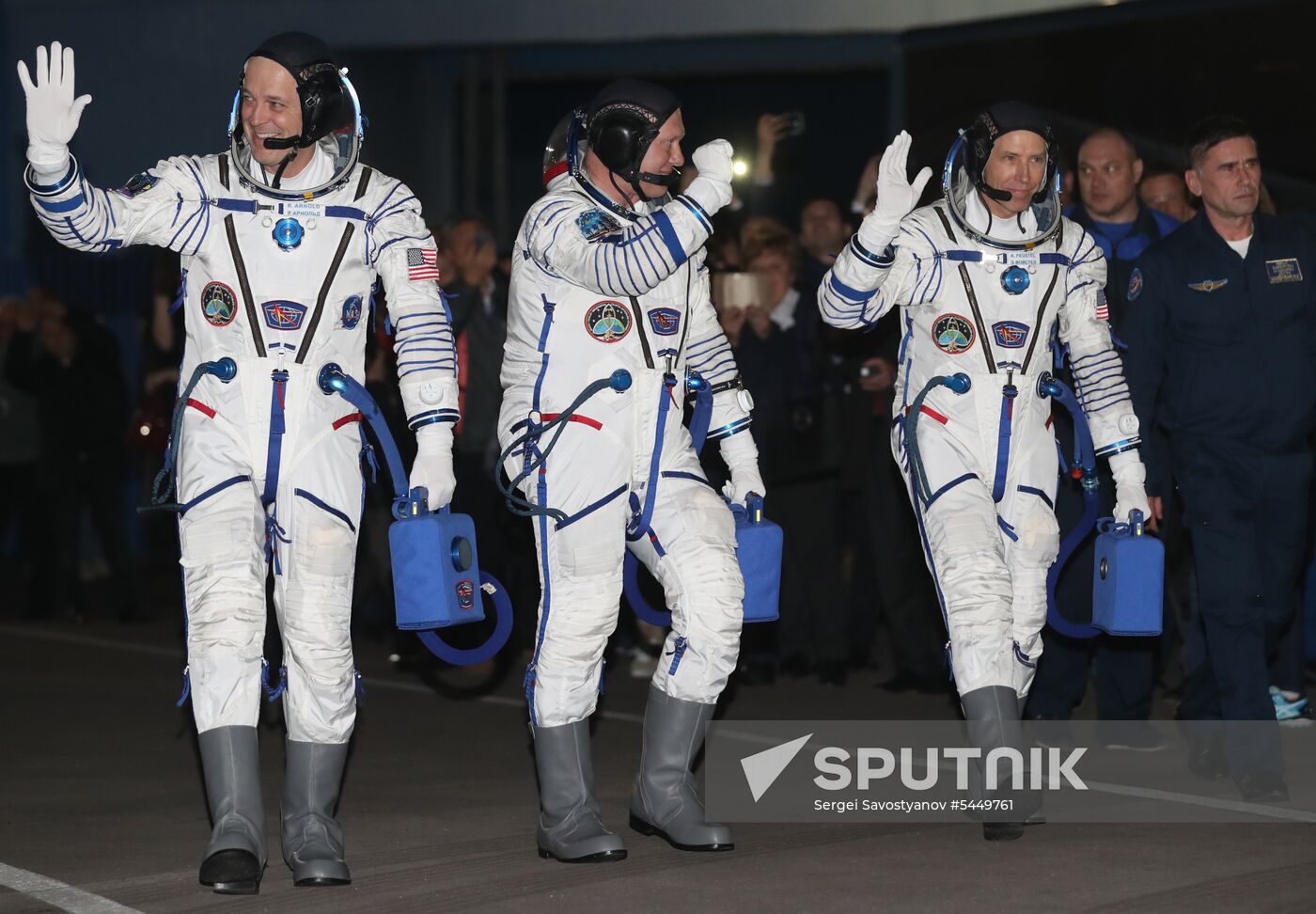 Launch of Soyuz-FG carrier rocket with Soyuz MS-08 spacecraft from Baikonur Space Center