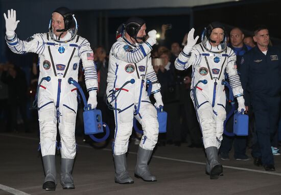 Launch of Soyuz-FG carrier rocket with Soyuz MS-08 spacecraft from Baikonur Space Center