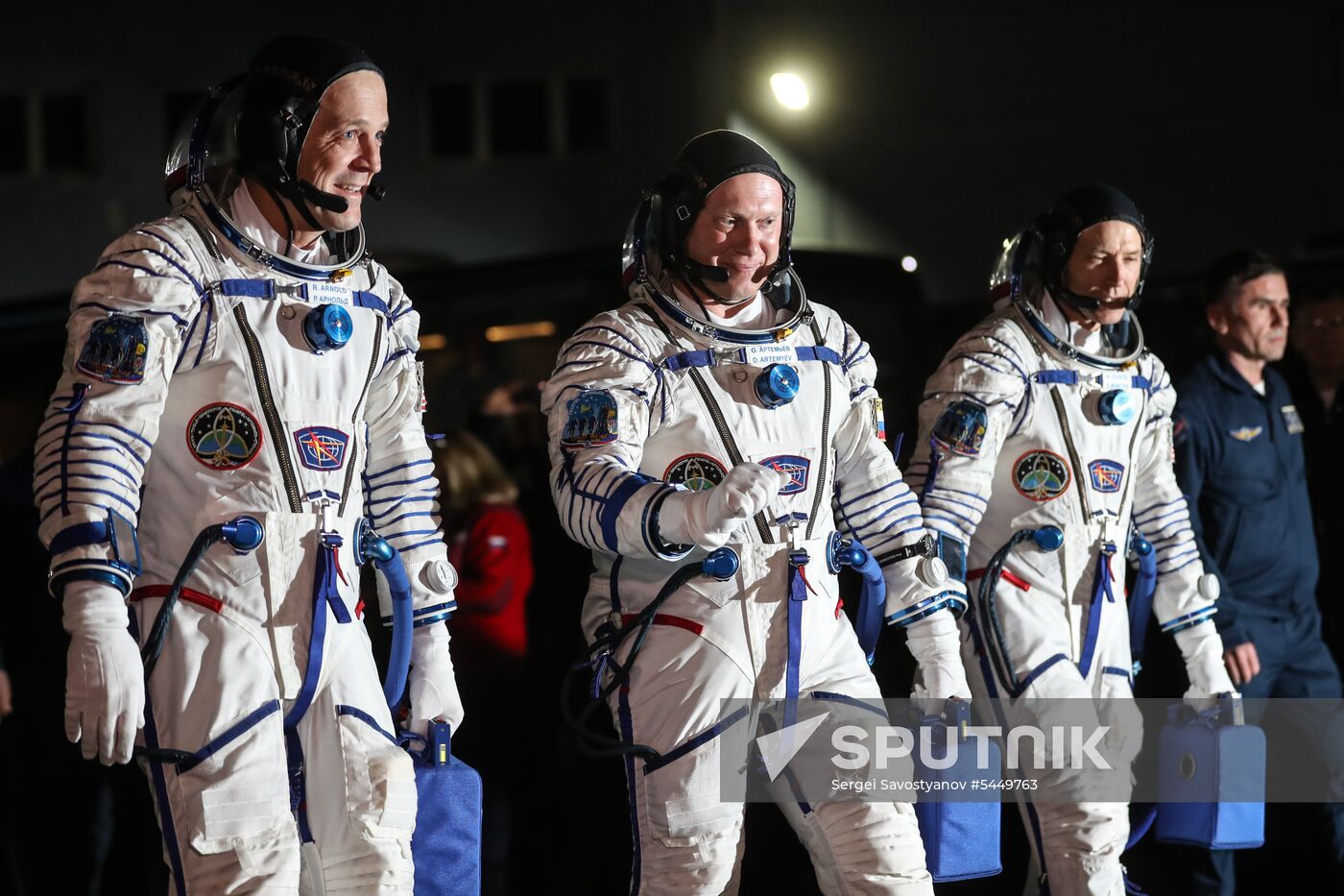 Launch of Soyuz-FG carrier rocket with Soyuz MS-08 spacecraft from Baikonur Space Center