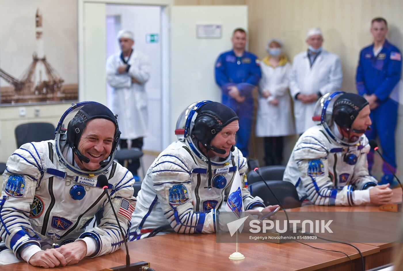 Launch of Soyuz-FG carrier rocket with Soyuz MS-08 spacecraft from Baikonur Space Center