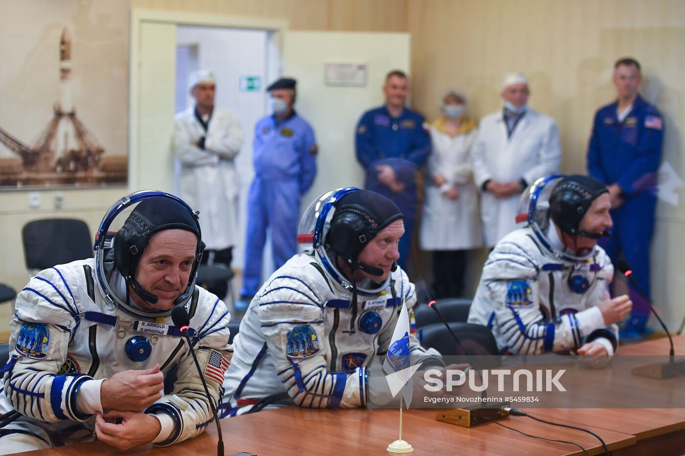 Launch of Soyuz-FG carrier rocket with Soyuz MS-08 spacecraft from Baikonur Space Center