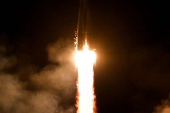 Launch of Soyuz-FG carrier rocket with Soyuz MS-08 spacecraft from Baikonur Space Center