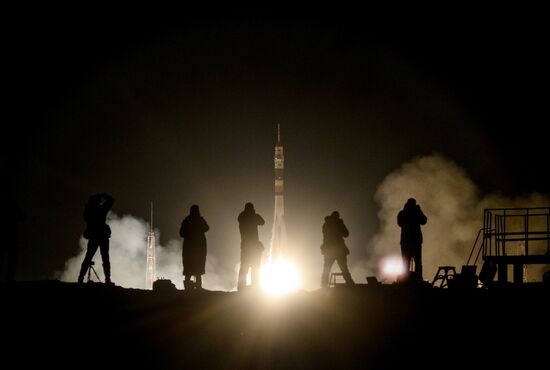 Launch of Soyuz-FG carrier rocket with Soyuz MS-08 spacecraft from Baikonur Space Center