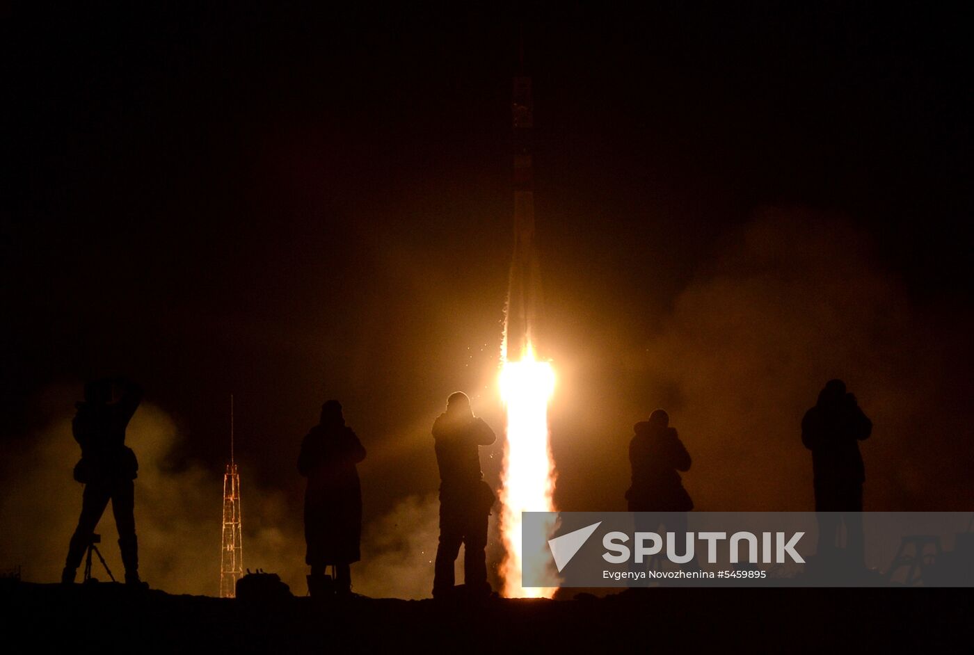 Launch of Soyuz-FG carrier rocket with Soyuz MS-08 spacecraft from Baikonur Space Center