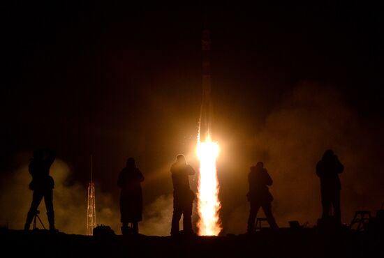 Launch of Soyuz-FG carrier rocket with Soyuz MS-08 spacecraft from Baikonur Space Center