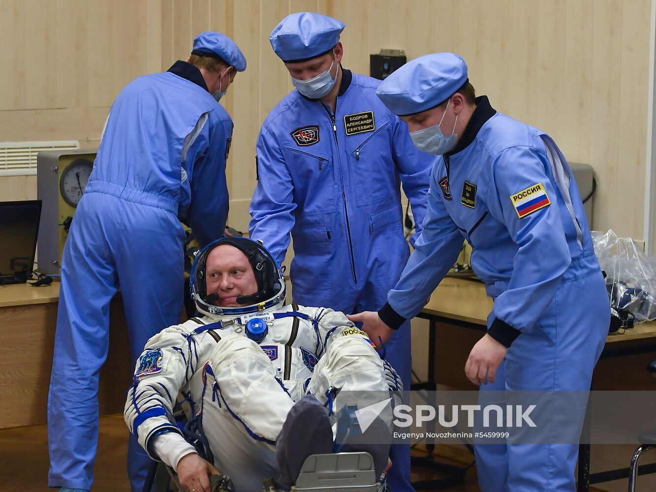 Launch of Soyuz-FG carrier rocket with Soyuz MS-08 spacecraft from Baikonur Space Center