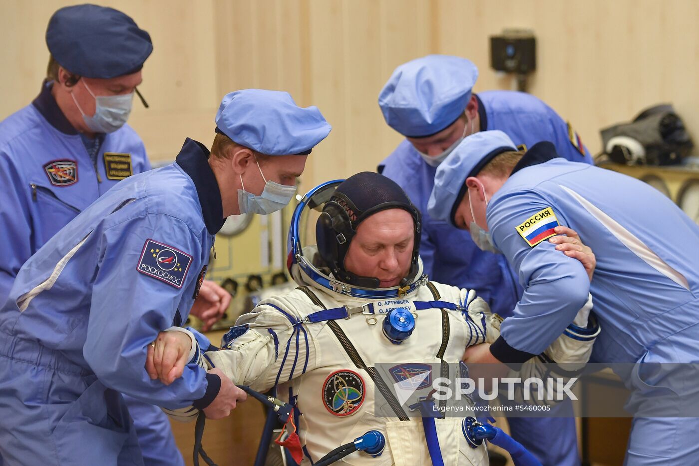 Launch of Soyuz-FG carrier rocket with Soyuz MS-08 spacecraft from Baikonur Space Center