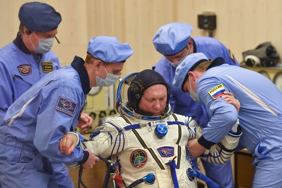 Launch of Soyuz-FG carrier rocket with Soyuz MS-08 spacecraft from Baikonur Space Center