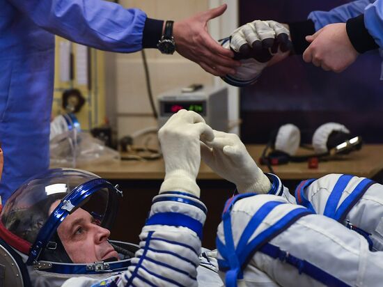 Launch of Soyuz-FG carrier rocket with Soyuz MS-08 spacecraft from Baikonur Space Center