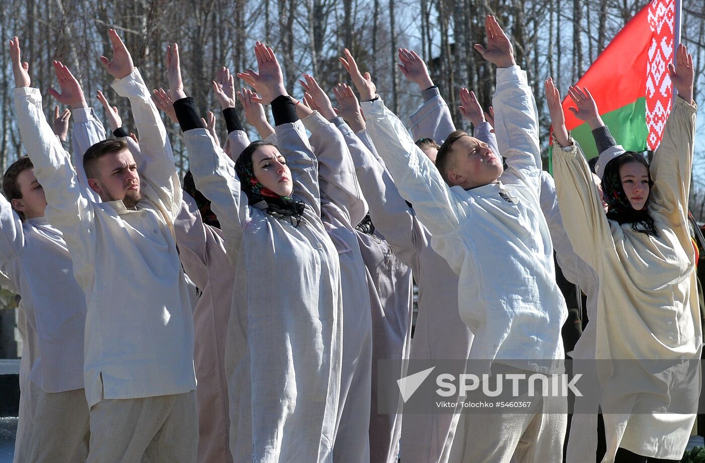 Commemorative event at Khatyn memorial