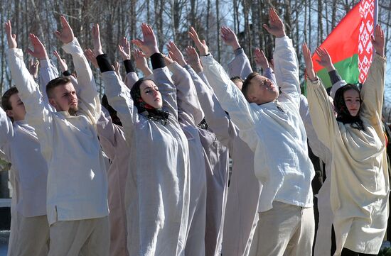 Commemorative event at Khatyn memorial