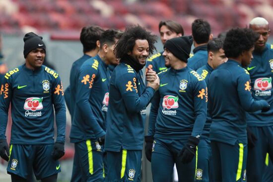 Football. Brazilian national team's training session