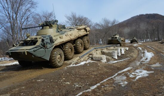 Pacific Fleet Marines get new BTR-82A armored personnel carriers