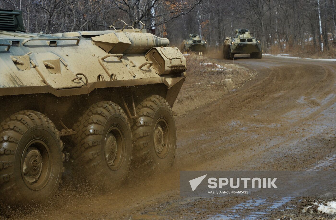 Pacific Fleet Marines get new BTR-82A armored personnel carriers