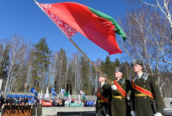 Commemorative event at Khatyn memorial