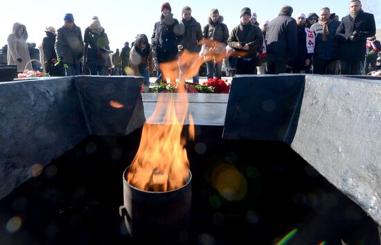 Commemorative event at Khatyn memorial