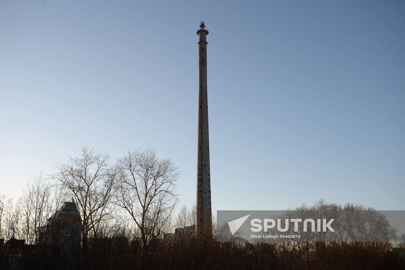 Uncompleted 210 meter TV tower in Yekaterinburg