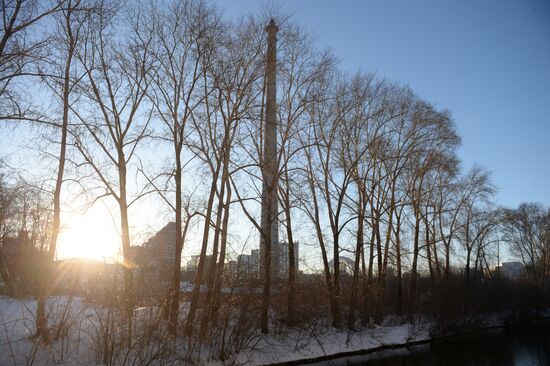 Uncompleted 210 meter TV tower in Yekaterinburg
