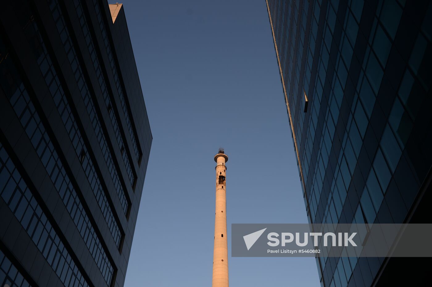 Uncompleted 210 meter TV tower in Yekaterinburg