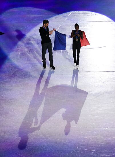 Figure skating. World Championships. Pairs. Free skating