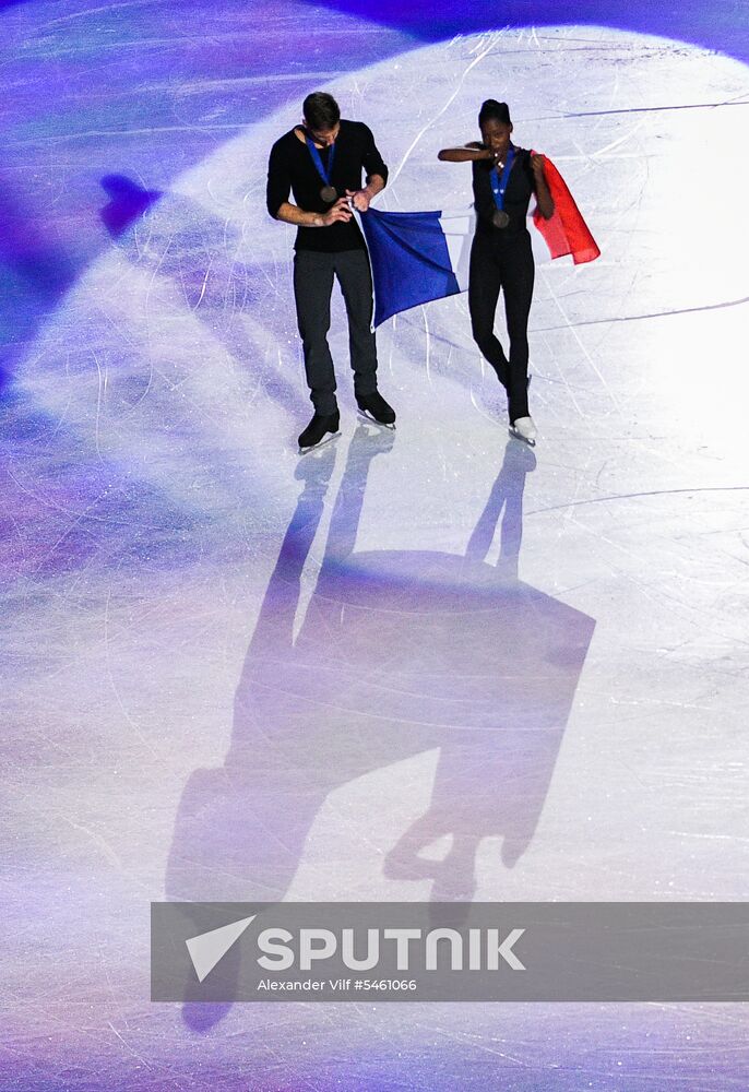Figure skating. World Championships. Pairs. Free skating