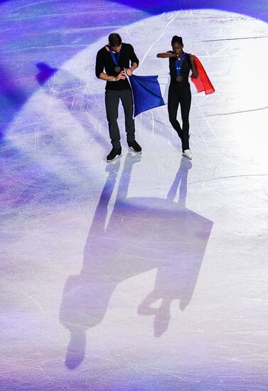 Figure skating. World Championships. Pairs. Free skating