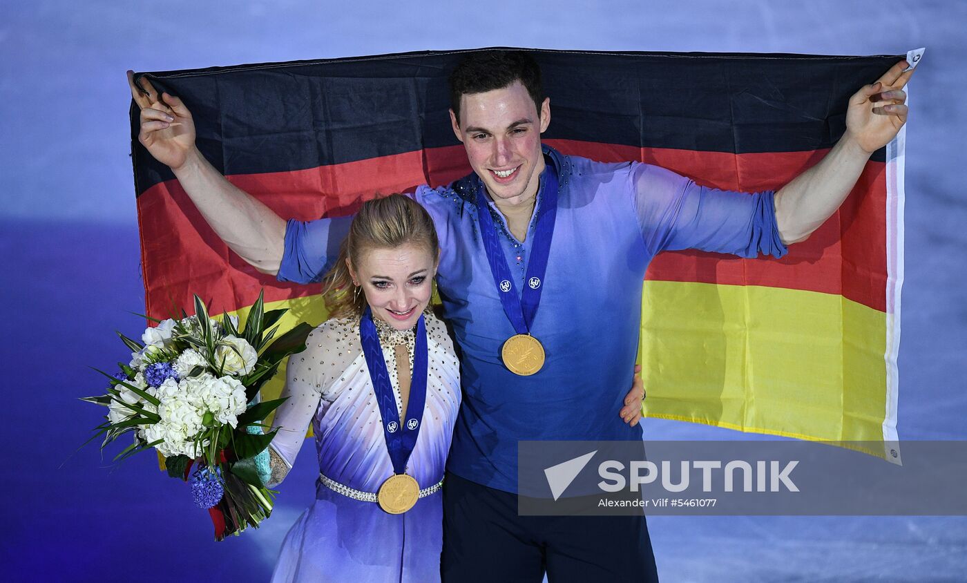 Figure skating. World Championships. Pairs. Free skating