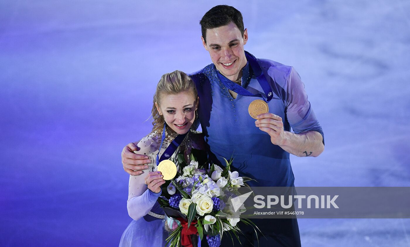 Figure skating. World Championships. Pairs. Free skating