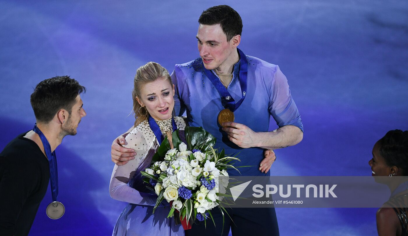 Figure skating. World Championships. Pairs. Free skating