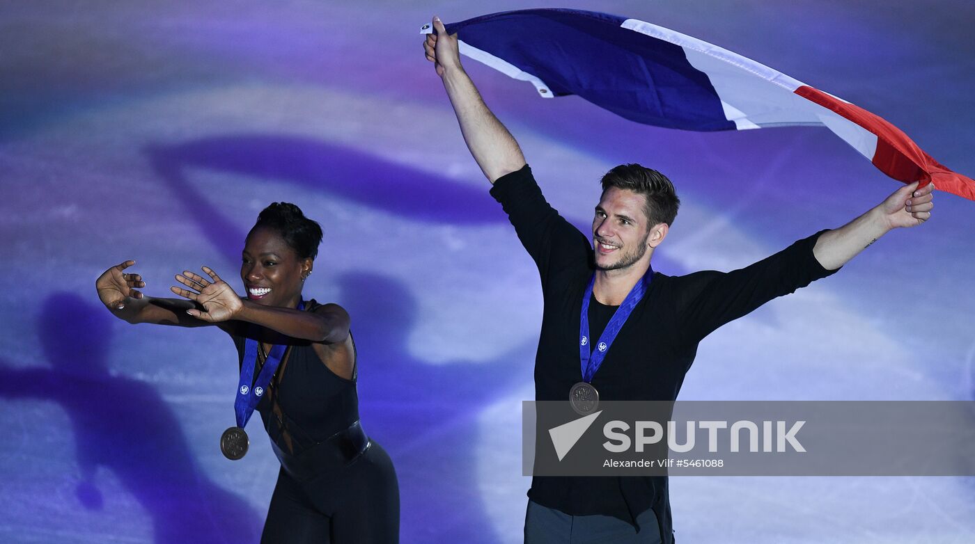 Figure skating. World Championships. Pairs. Free skating