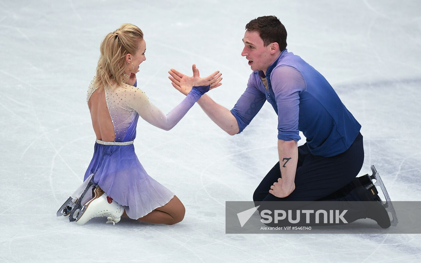 Figure skating. World Championships. Pairs. Free skating