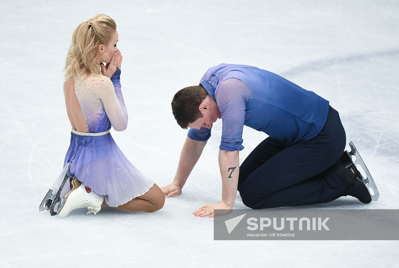 Figure skating. World Championships. Pairs. Free skating