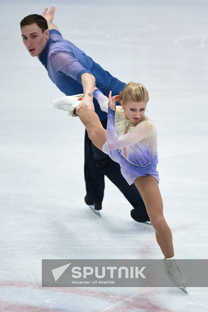Figure skating. World Championships. Pairs. Free skating