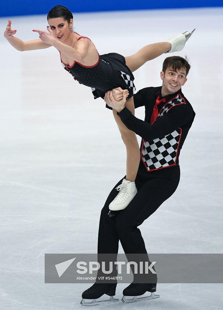 Figure skating. World Championships. Pairs. Free skating