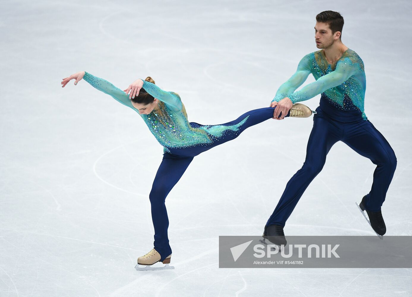 Figure skating. World Championships. Pairs. Free skating