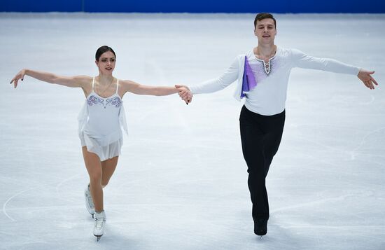 Figure skating. World Championships. Pairs. Free skating