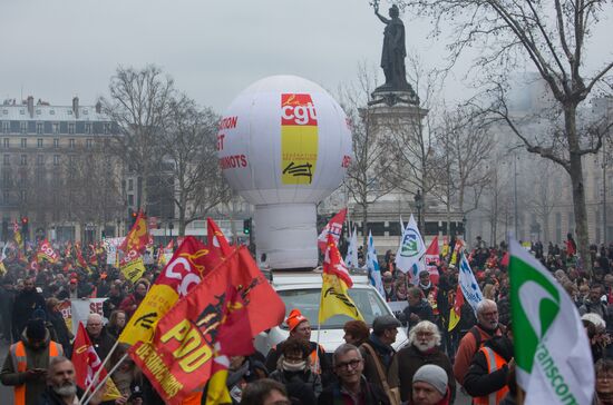 General strike of public employees in France