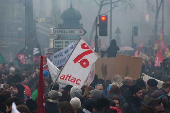 General strike of public employees in France