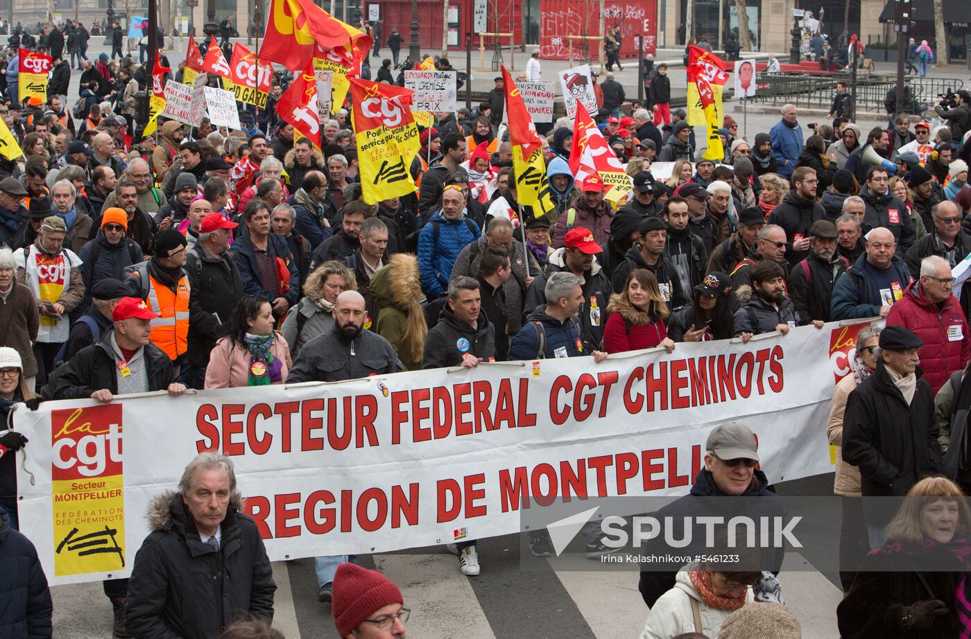 General strike of public employees in France