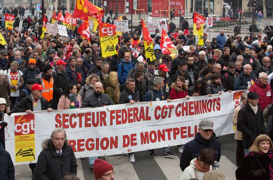 General strike of public employees in France